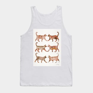 Brown Cat Collection Tank Top